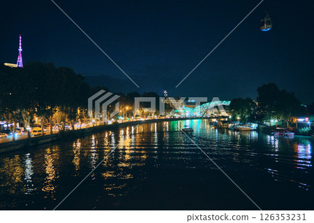 Bridge of Peace in night time Bridge of Peace in night time 126353231