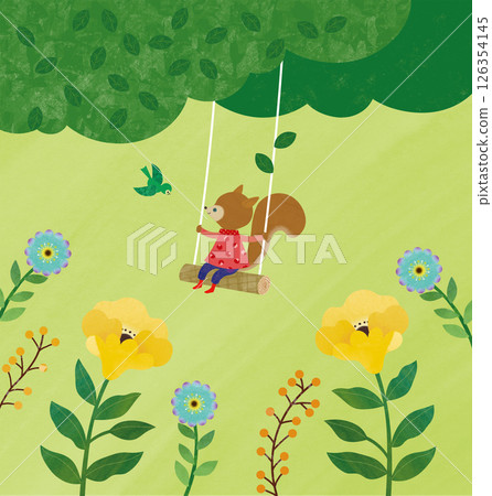 squirrel and swing squirrel and swing 126354145