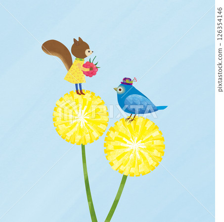 Squirrel and little bird Squirrel and little bird 126354146