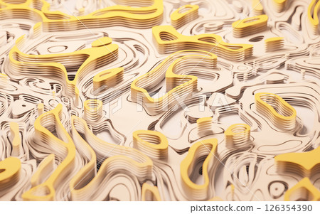 striped, topographical, valley 126354390