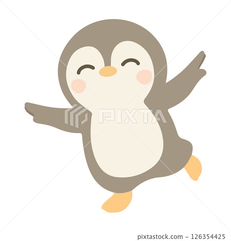 Illustration of Penguin Dance Cartoon Illustration of Penguin Dance Cartoon 126354425