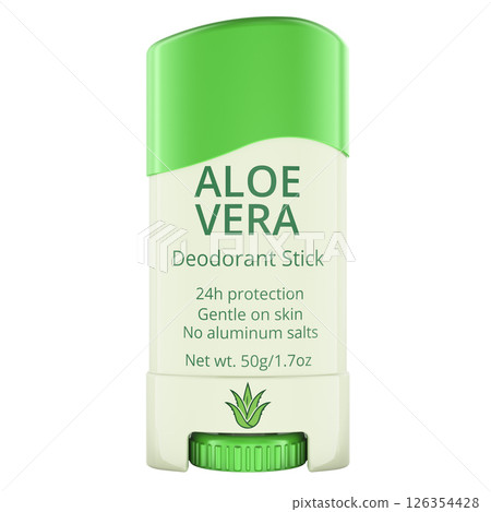 Deodorant Stick, Aloe Vera. 3D rendering 126354428