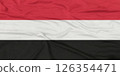 Yemen Flag Wind Waving Close Up 126354471