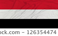 Yemen Flag Wind Waving Close Up 126354474
