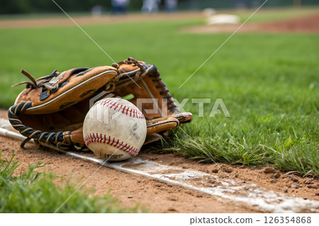 baseball on the grass 126354868