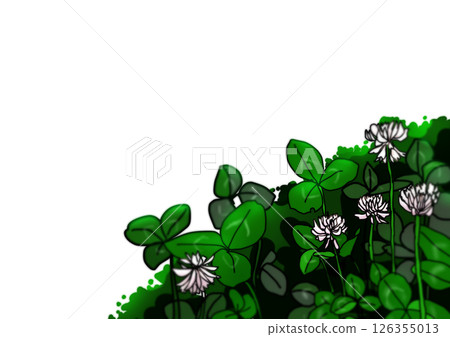 A background of many clovers lined up 126355013