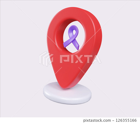 World Cancer Day concept, February 4. Raise awareness, prevention, detection, treatment. Icon design 3d illustration 126355166