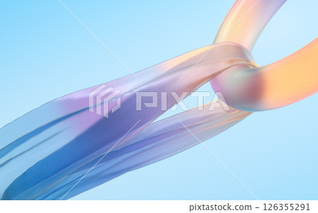 Gradient clothes with blue background, 3d 126355291
