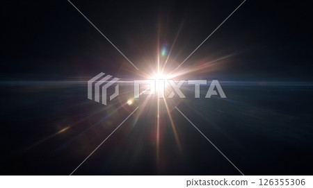 黑暗中閃耀的明亮鏡頭光暈 黑暗中閃耀的明亮鏡頭光暈 126355306