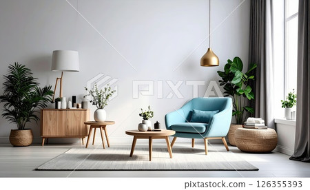 《AI圖像》白色基底的現代房間 126355393