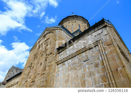 Church of the Mother of God inside Ananuri castle on the Aragvi River in Dusheti Municipality in Georgia 126356116