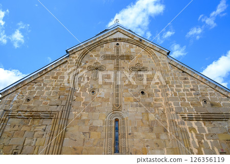 Church of the Mother of God inside Ananuri castle on the Aragvi River in Dusheti Municipality in Georgia 126356119