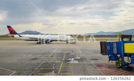 Athens International Airport Eleftherios Venizelos, main base of Aegean Airlines in Athens, capital of Greece 126356262
