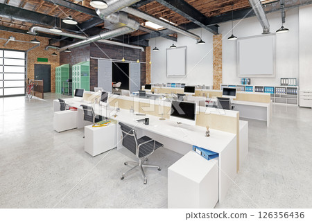 Minimalist office interior 126356436