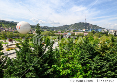Rike park, large public park on the left bank of Mtkvari River in central Tbilisi, capital of Georgia Rike park, large public park on the left bank of Mtkvari River in central Tbilisi, capital of Georgia 126356492