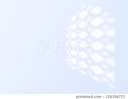Shadow on light blue wall vector illustration, sun light from window Islamic Ramadan decorative arch frame blur effect Shadow on light blue wall vector illustration, sun light from window Islamic Ramadan decorative arch frame blur effect 126356725
