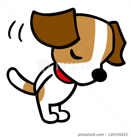 傑克羅素梗犬個性鞠躬姿勢 126356852