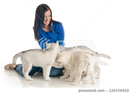 Woman and her pet Woman and her pet 126356920