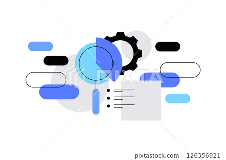 Statistics and data analysis. Abstract web banner Statistics and data analysis. Abstract web banner 126356921