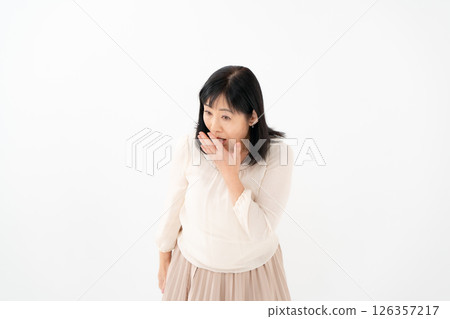 女性高級肖像驚訝 126357217