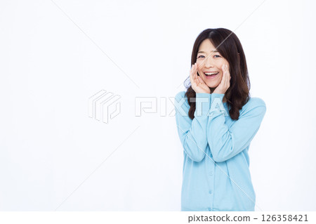 微笑的女人尖叫 126358421