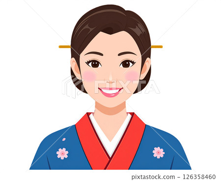 一個穿著和服的女人 126358460