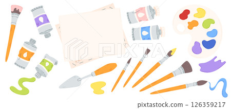Paint brush tools set 126359217