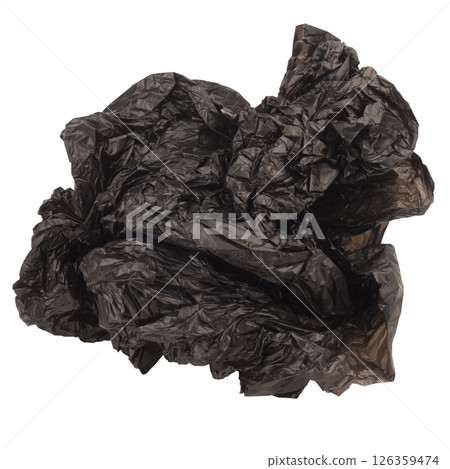 Garbage bag isolated on white background ball 126359474