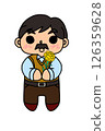 Yellow carnation and bearded dad 126359628