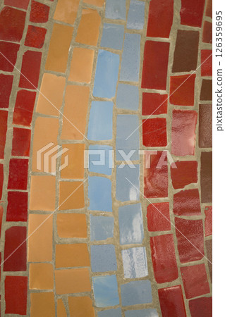 The background is made using mosaic masonry. The background is made using mosaic masonry. 126359695