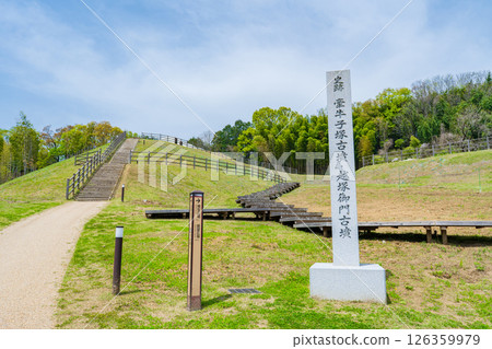 奈良縣明日香村復原見小塚古墓、小子上門古墓、石碑 126359979