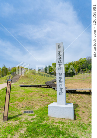奈良縣明日香村復原見小塚古墓、小子上門古墓、石碑 奈良縣明日香村復原見小塚古墓、小子上門古墓、石碑 126359981