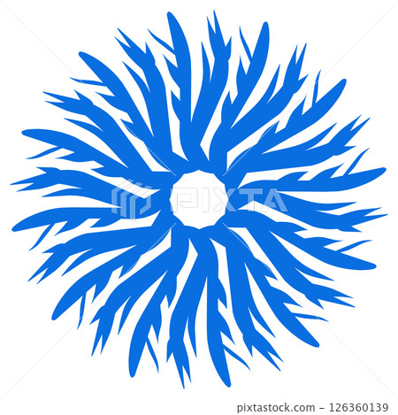 Blue color ethnic mandala patern design illustration. Perfect for logos, icons, stickers, tattoos, design elements for websites, advertisements and more. Blue color ethnic mandala patern design illustration. Perfect for logos, icons, stickers, tattoos, design elements for websites, advertisements and more. 126360139