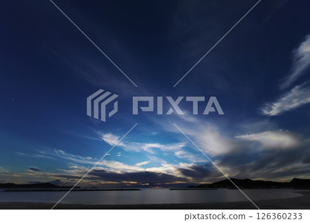 清爽的傍晚天空,各種雲彩在藍天上蔓延,秋天,超廣角,以天空為焦點,241009pm 清爽的傍晚天空,各種雲彩在藍天上蔓延,秋天,超廣角,以天空為焦點,241009pm 126360233