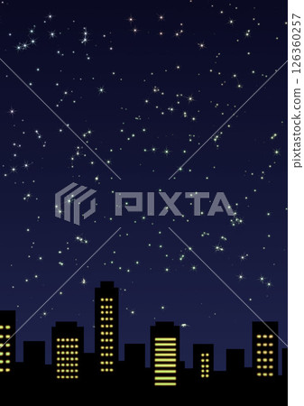 Starry sky x building (ultramarine) 126360257