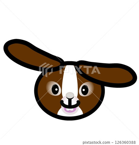 Rabbit face illustration Rabbit face illustration 126360388