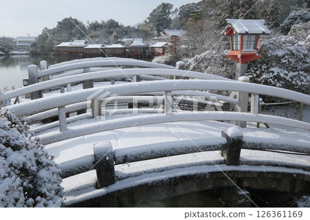 Another view of Hachijo Pond in winter in Otokuni, Kyoto 126361169