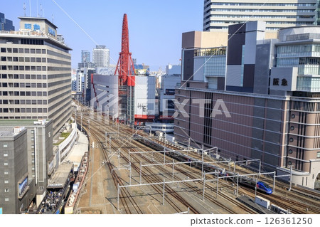 Chizu Express HOT7000 series Super Hakuto running near Osaka Station 126361250
