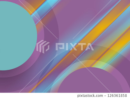 Vibrant glossy stripes and circles abstract tech geometric background 126361858