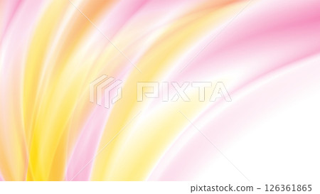 Yellow and pink flowing waves abstract background 126361865