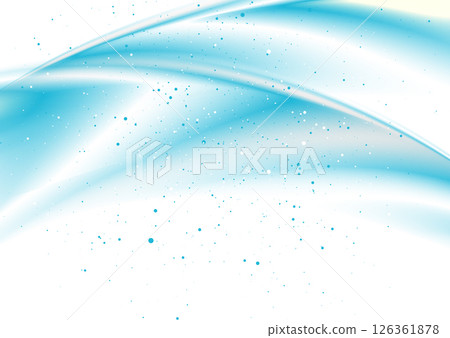 Bright blue blurred waves and small particles abstract background Bright blue blurred waves and small particles abstract background 126361878