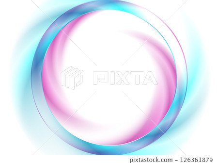 Blue and purple bright glowing smooth circles abstract geometric background Blue and purple bright glowing smooth circles abstract geometric background 126361879