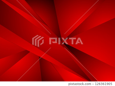 Bright red low poly abstract corporate geometric background 126361905