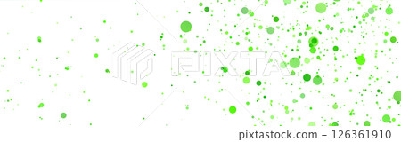 Shiny sparkling green particles on white background 126361910