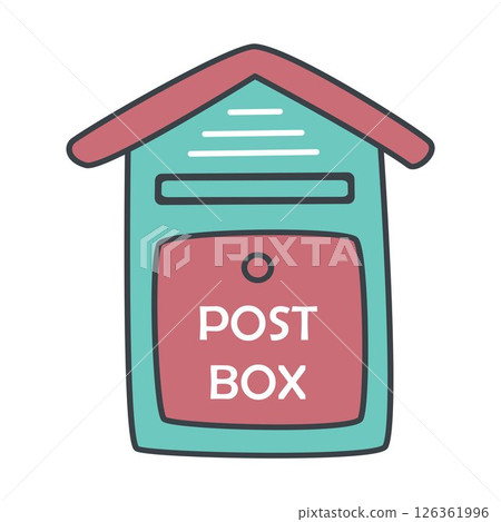 Postbox for letters, correspondence, newspapers 126361996