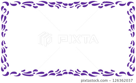 Purple abstract framed background illustration. Perfect for wallpaper frames, book covers, invitations, greeting cards, websites 126362037
