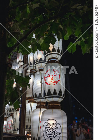 Summer Kyoto Gion Festival Yamahoko at night Summer Kyoto Gion Festival Yamahoko at night 126362487