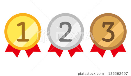 Ranking medal icon set 126362497