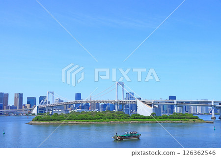 Scenery of Rainbow Bridge, Minato-ku, Tokyo Scenery of Rainbow Bridge, Minato-ku, Tokyo 126362546