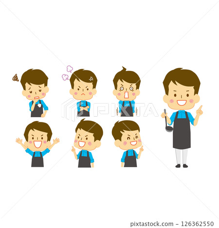 男性臉部表情圍裙圖案1 男性臉部表情圍裙圖案1 126362550